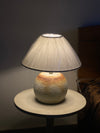 Caramel mini terracotta lamp in Pakistan with warm textured surface