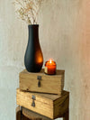 Textured neck vase – black - House of Textures
