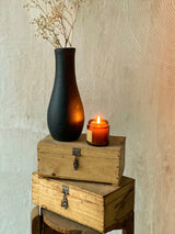 Textured neck vase – black - House of Textures