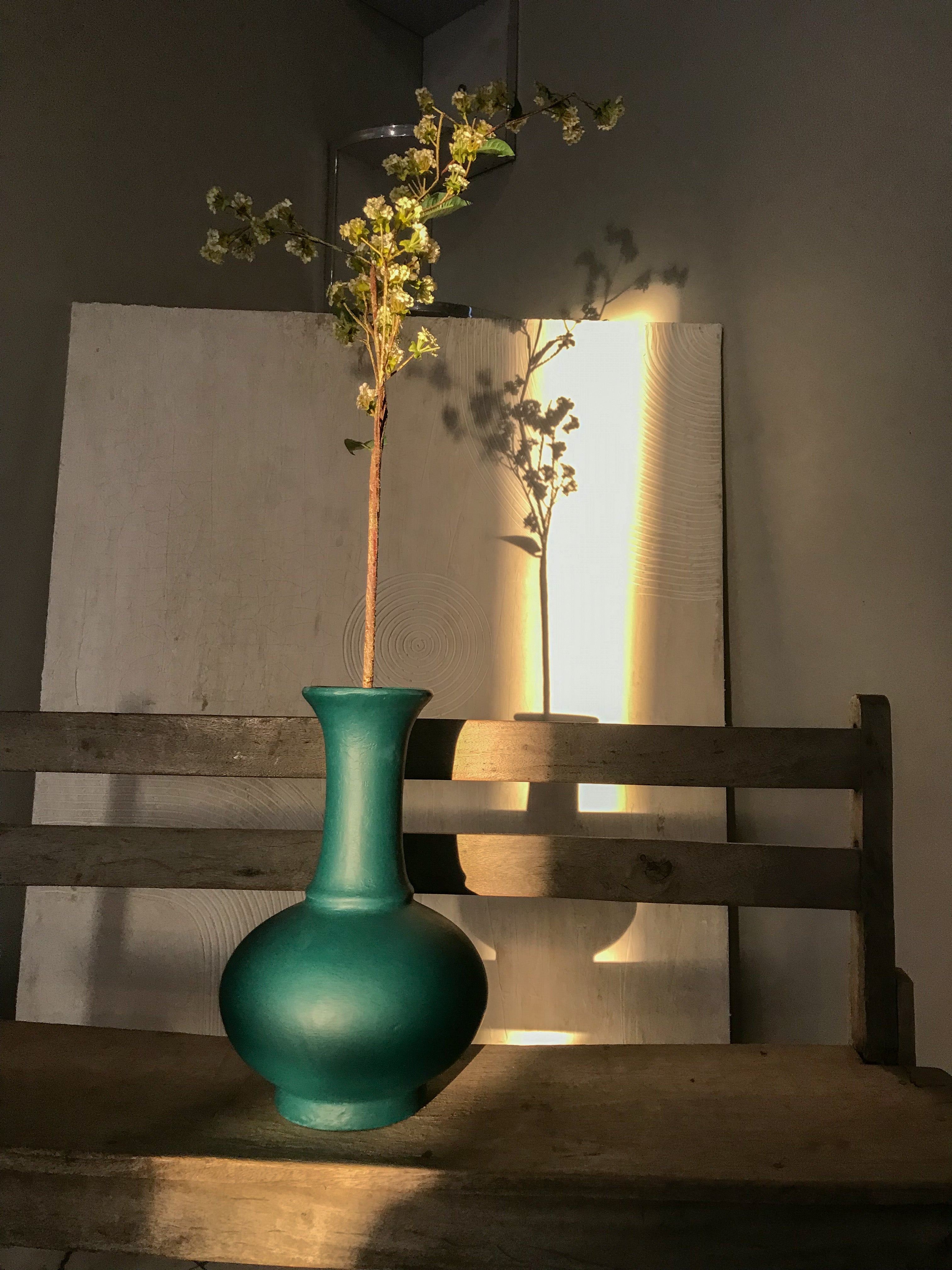 Grene vase – midnight green